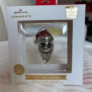 Disney Jack Skellington Ornament - Silver and Red